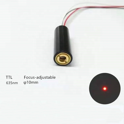 Modulo laser lineare a 650 nm 5VDC con 5000 ore di durata e alloggiamento dorato in ottone