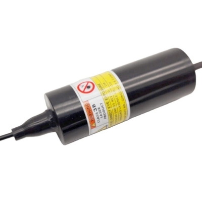 Modulo accoppiato a fibra laser verde a 520 nm compatto con alluminio anodizzato nero