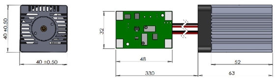 Modulo laser da 571 nm giallo DPSS Laser da 50 mW 571 nm per applicazioni industriali