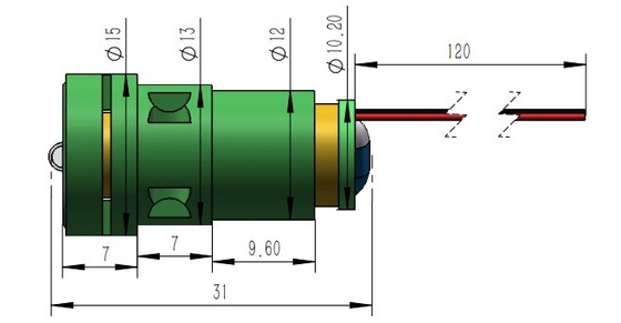 Modulo di potenza di uscita CW ad alta precisione Laser a linea verde per l'intervallo di temperatura da -10 a 50C