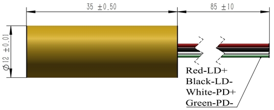 Laser verde a piccole dimensioni 532nm senza PCB Peso KG 0,01 KG CW Modalità di potenza di uscita