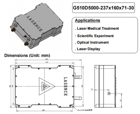 ACC Green 510nm Solid Laser La combinazione perfetta di potenza e precisione per la medicina